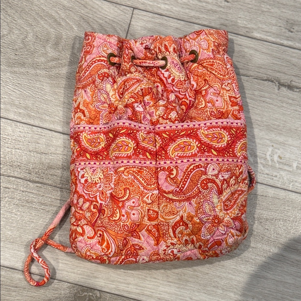Vera Bradley Pink and Orange Paisley Backpack